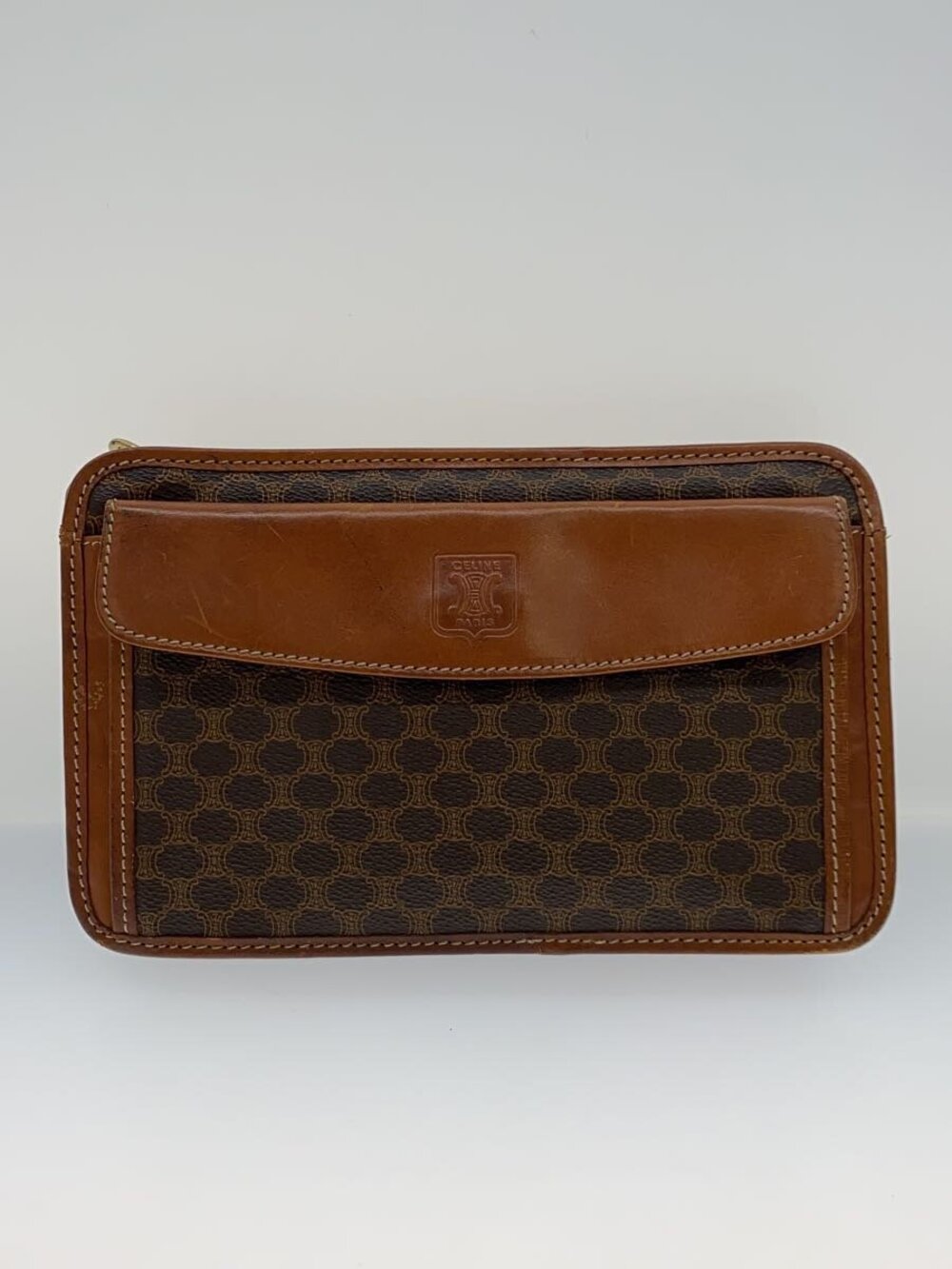 Celine Bag Leather Brown Macadam